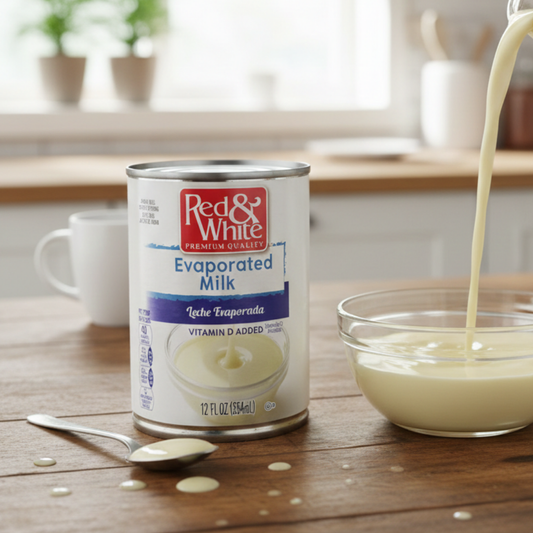 Red and White Evaporated Milk