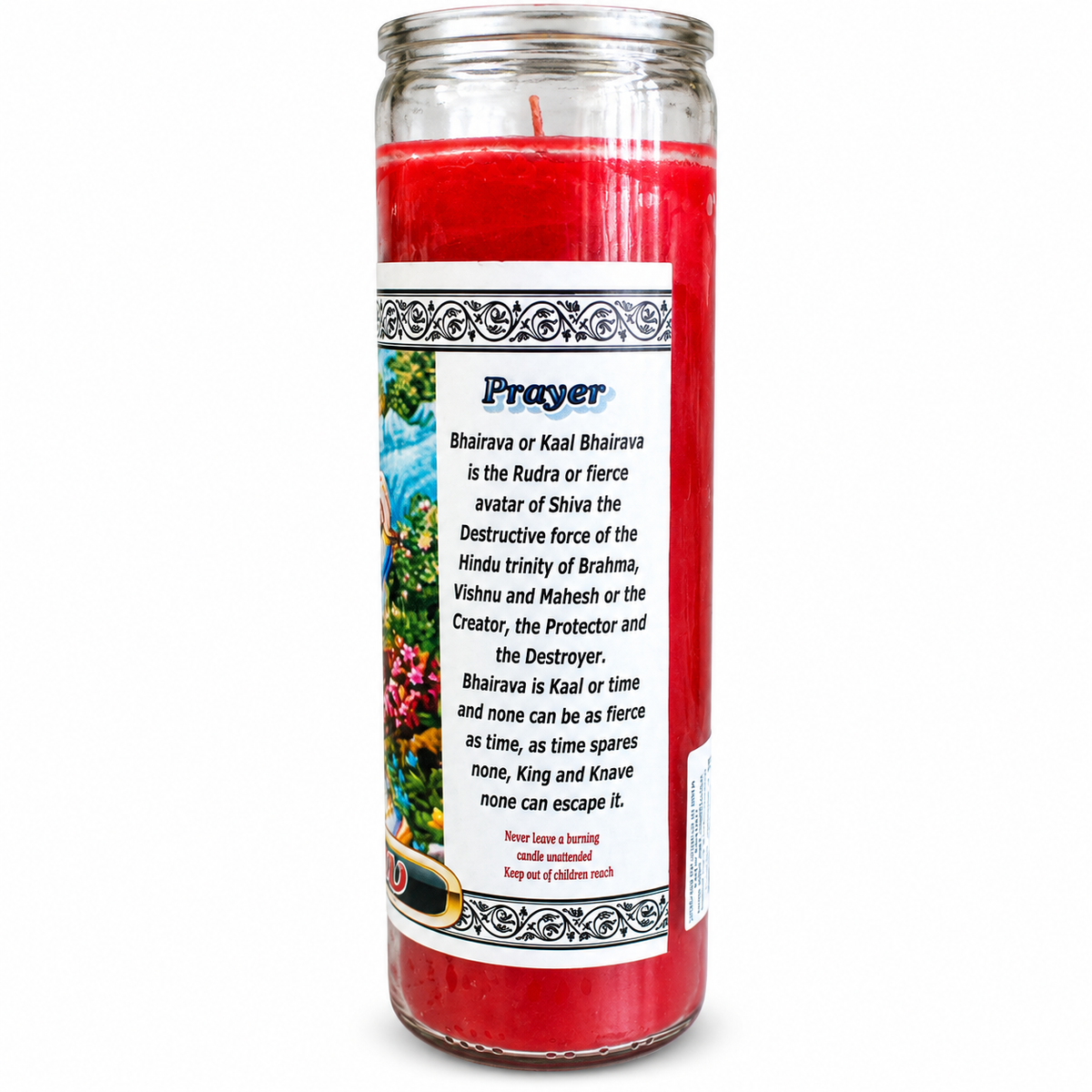 Kaal Bhairav devotional candle alternate view