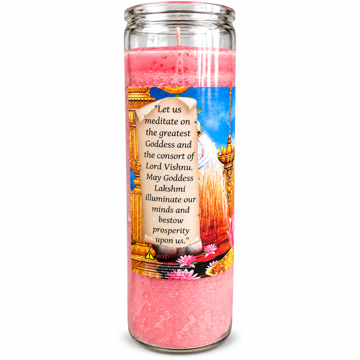Lakshmi devotional candle alternate view
