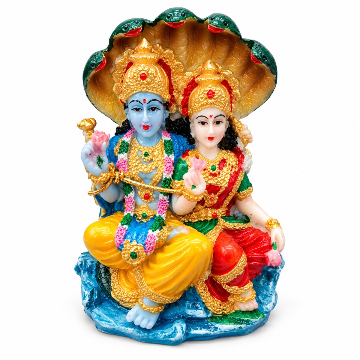 Vishnu and Laxmi Murti 4 inch